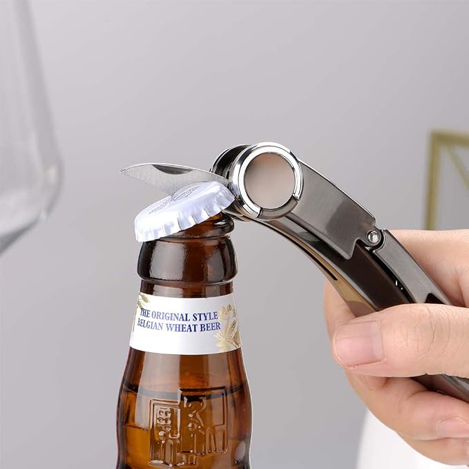 Cheer Moda Professional Corkscrew Wine Bottle Opener with Beer Opener, Sommeliers Corkscrews, High-Level Bartender Wine Opener, Great Handling Screw Puller