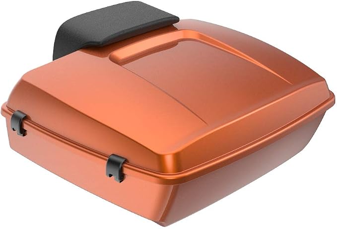 Advanblack Road Glide Tour Trunk Pack Amber Whisky Chopped Tour Trunk Pack Backrest Pad for '97-'25 Harley Touring Road King Street Glide Electra Glide CVO models