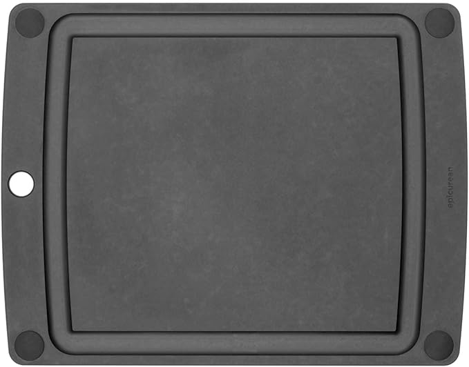 Epicurean All-In-One Cutting Board with Non-Slip Feet and Juice Groove - Non-toxic, Dishwasher Safe, Made in the USA, 14.5" x 11.25", Slate