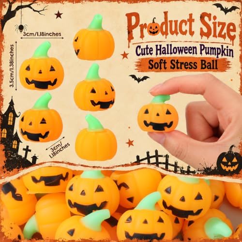 Thenshop 60 Pcs Halloween Christian Pumpkin Trick or Treat Party Favors