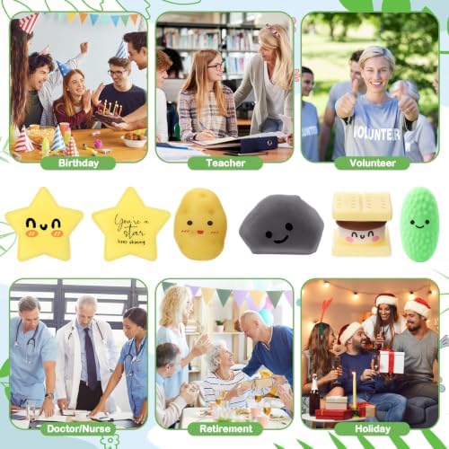 Thenshop 20 Pcs Appreciation Gifts Soft Balls Bulk Mixed 5 Styles