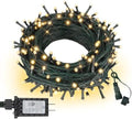 ASENEK Connectable Christmas String Lights 66FT 200 LED 8 Modes with Timer Decorative String Lights for Xmas Tree Patio Party Warm White
