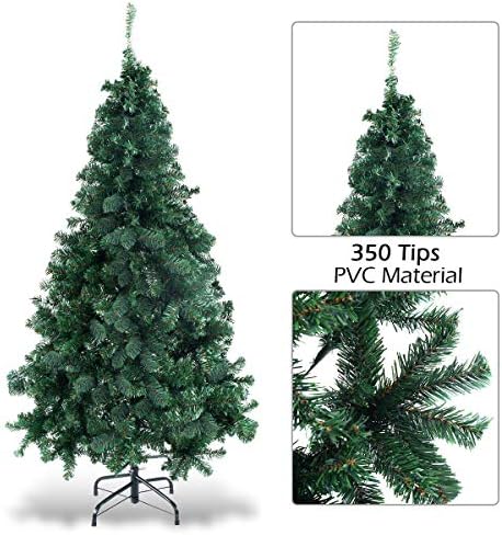 COSTWAY 5Ft Artificial PVC Christmas Tree W/Stand Holiday Season Indoor Outdoor Green