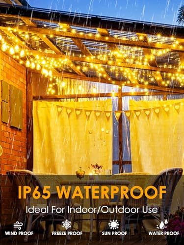 Solar Christmas Lights Outdoor 6 Pack 228FT 600LED String Lights Warm White