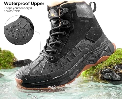NORTIV 8 Women's Waterproof Hiking Boots Outdoor Trekking Camping Trail Hiking Boots