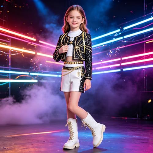 Kids Pop Star Hunter Costume Girls Halloween Costumes Demon Cosplay Outfit