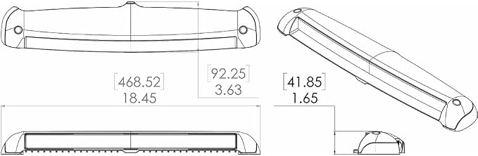 Lumitec Razor Light Bar - Flood - Black Housing - Flush Mount [101588]