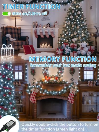 250 LED Linkable C6 Christmas Lights 82FT Christmas Lights Outdoor Decor