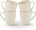 famiware Jupiter Coffee Mugs Set of 4, 13oz Coffee Mug, Microwave and Dishwasher Safe, Coffee Cups with Handle for Coffee, Tea, Cocoa, Milk, Vanilla White