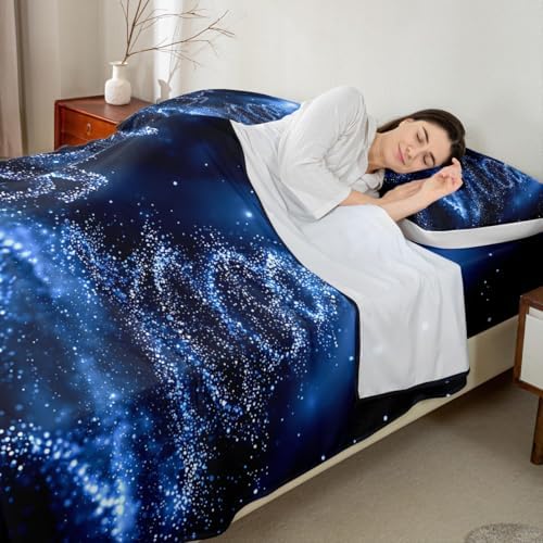 Castle Fairy Christmas Tree Sheet Set Kids Boys Girls Glowing Reindeer Fitted Sheets Set Full Size Bedding Sheet Sets Includes 1 Flat Sheet,1 Fitted Sheet,2 Pillowcases