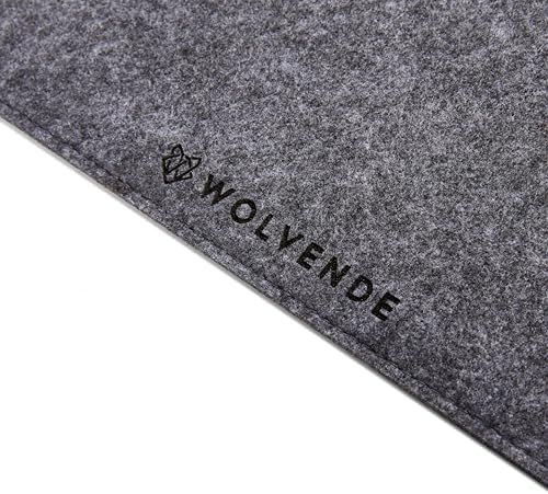 Premium Felt Desk Mat | Medium 12" x 36" | Multifunctional Desk Pad for Home Office | Mid Gray