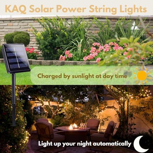 KAQ 4pack 400LED Solar String Lights Outdoor Waterproof Warm White