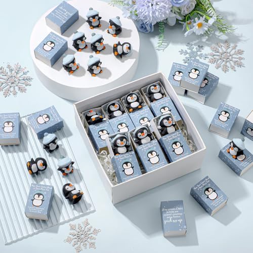 36 Sets Winter Break Gifts Penguin Holiday Party Favors with Boxes