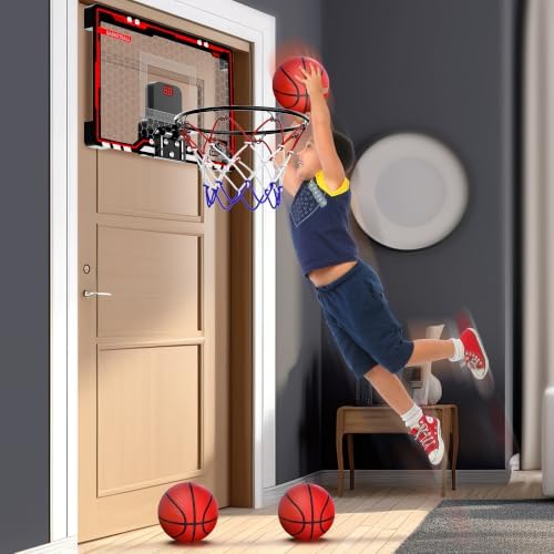 HopeRock Indoor Basketball Hoop for Kids, Mini Hoop Over the Door