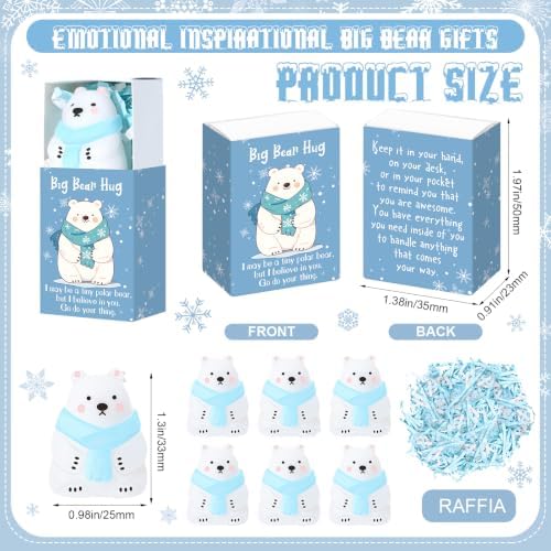 36 Sets Winter Positive Gifts Bear Hug Party Favors with Boxes