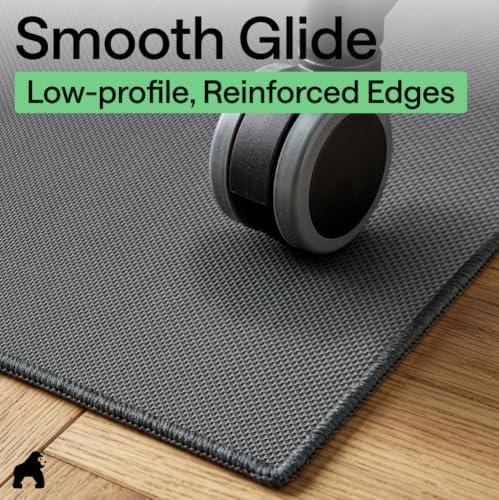 GORILLA GRIP Office Chair Mat for Hard Floors, Under Desk Rug, 45x28 Gray