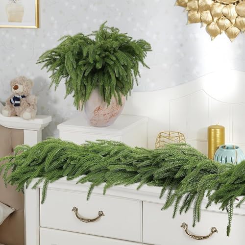 9FT Christmas Norfolk Pine Garland