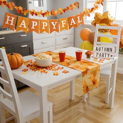 Thanksgiving Decorations - Fall Leaves Table Runner