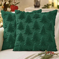 MIULEE Christmas Throw Pillow Covers Dark Green Set of 2 26x26