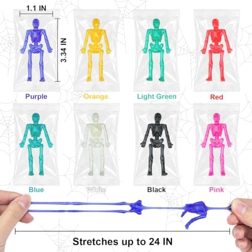 Bulk Halloween Toys Party Favors 60 PCS, Small Skeleton Figurines for Kids