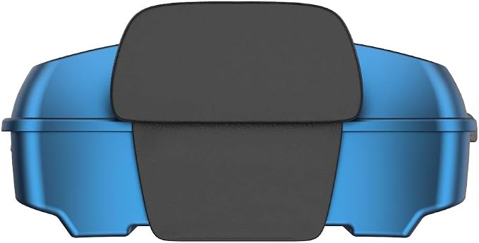 Advanblack Road Glide Tour Trunk Pack Legend Blue Denim Chopped Tour Trunk Pack Backrest Pad for '97-'25 Harley Touring Road King Street Glide Electra Glide CVO models