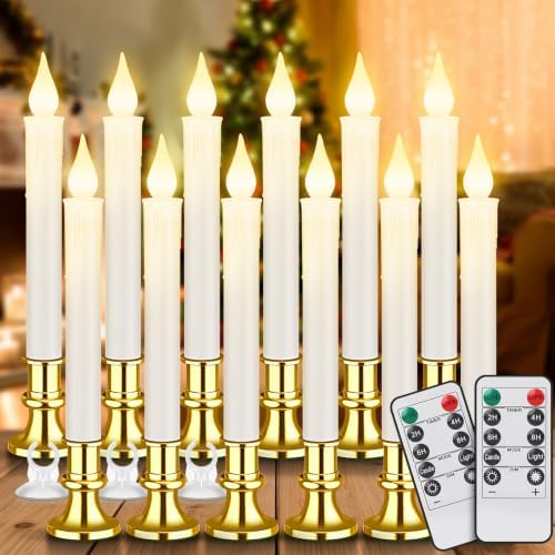 12-Pack Window Candles Battery Operated, Flameless LED Candle Lights