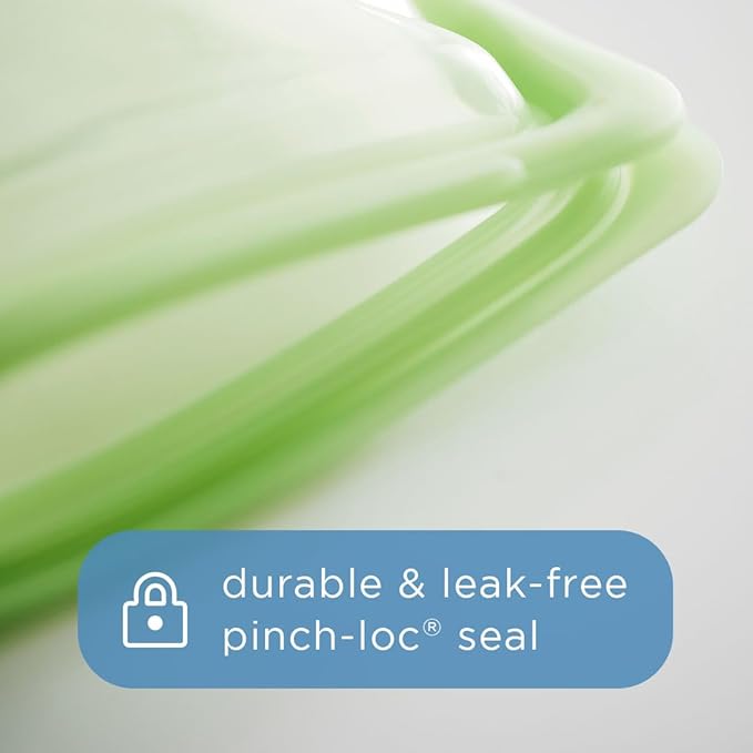 Stasher Silicone Reusable Storage Bags,Reusable Freezer Bags,Microwave,Dishwasher,Oven Safe,Sous Vide,Premium Lunch Containers,Eco Friendly,Food Storage Bag,Snack-Bags,Clear,(Pack of 8)