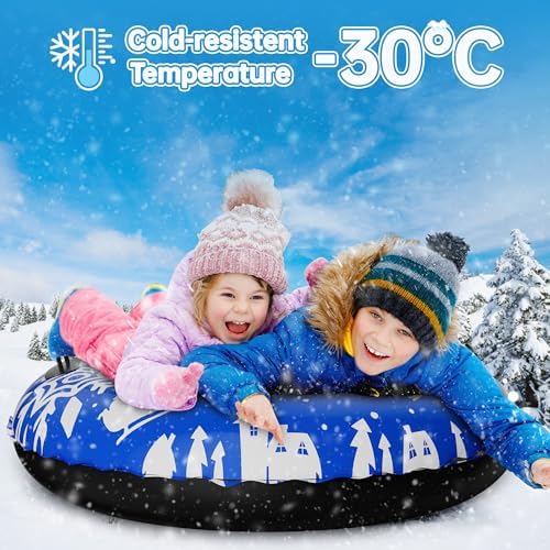 36" Snow Tubes for Kids Adult -Heavy Duty Inflatable Snow Sleds for Toddler Kids Adult Sledding Toys Outdoor Sport Activities Gift for Boys Girls Christmas Winter Toys Suppiles
