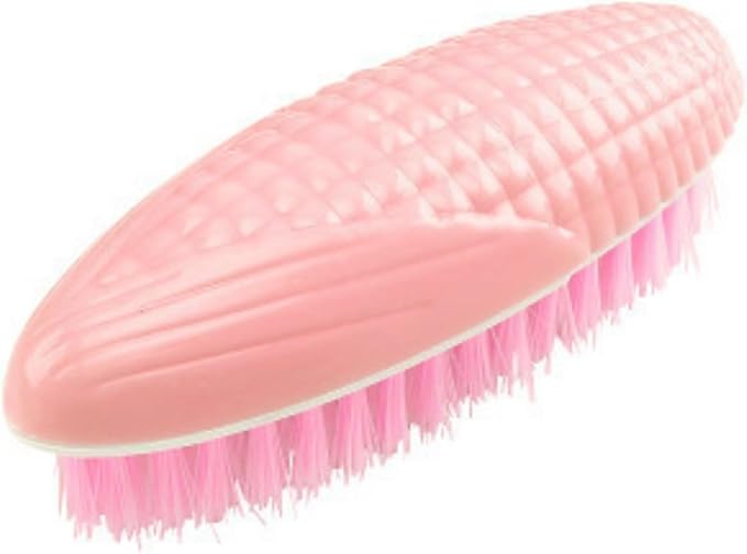 Household Soft Hair Laundry Brush Corn Plastic Household Cleaning Scrub Shoe Brush Board Brush (Pink)