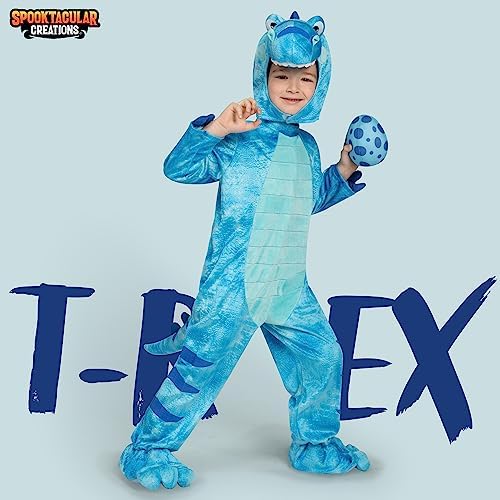 Spooktacular Creations Halloween Dinosaur Costume Kids, T.rex Costume Toddler with Egg for Baby Child Halloween Dressup Party