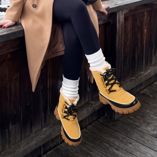 DREAM PAIRS Women’s Lace Up Ankle Snow Boots