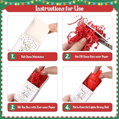 40 Sets Christmas Positive Gifts Light Bulb Party Favors with Boxes