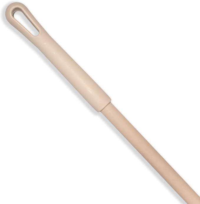 SPARTA Fiberglass Broomstick Replacement Broom Handle with Acme Threaded Tip for Industrial Cleaning Tools, Fiberglass, 60 Inches, Tan, (Pack of 12)