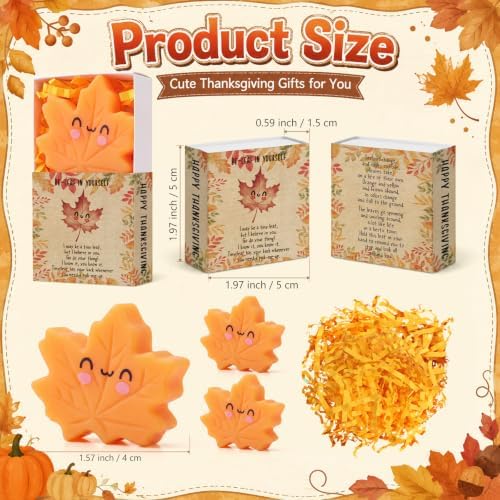24 Sets Thanksgiving Leaf Gifts Believe in Yourself Fall Party Favors