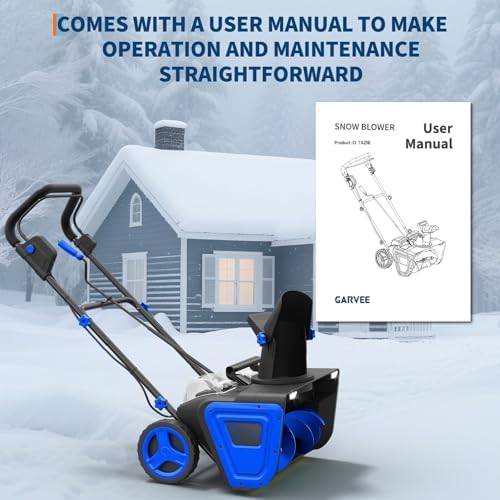 Cordless Snow Blower, Electric Self-Propelled Battery Snow Blower with 2X 20v Battery, Clears 20" Wide, 12" Deep Snow, 180° Rotating Chute, LED Lights for Winter Storm for Sidewalk and Driveways, Blue