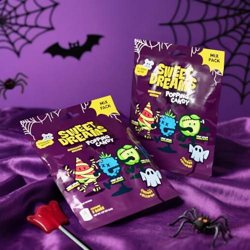 Sweet Dreams Popping Candy Ghost Lollipop, Sour Dip, 3 Bags, 9 Pouches