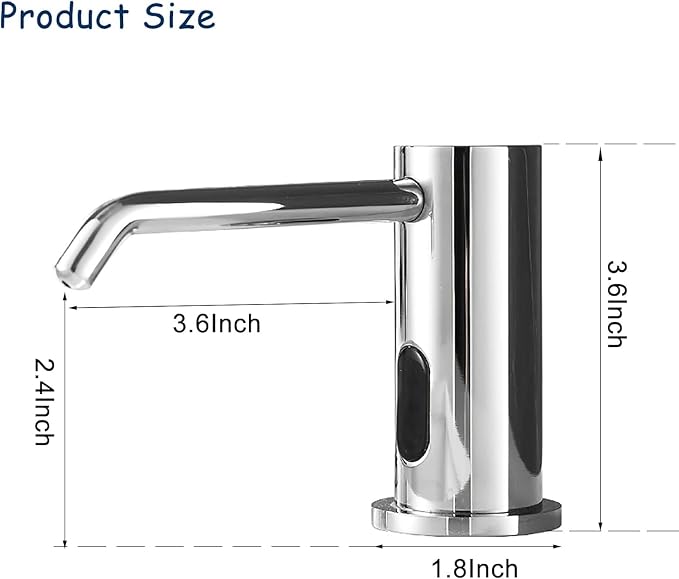 Automatic Soap Dispenser for Kitchen Sink,Touchless Built-in Liquid Soap Dispenser with 33.81oz/1000ml Motion Activated No Touch Sanitizer Dispenser for Bathroom with High Capacity
