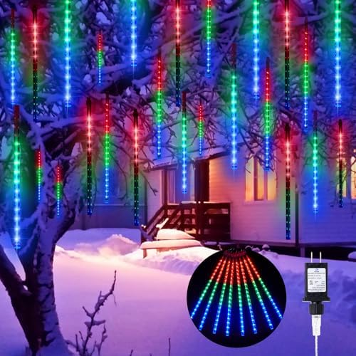 Meteor Shower Lights Outdoor, 16Inch 20 Tube 720 LED Icicle Christmas Light