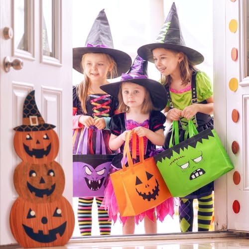 Paterr 18 Pcs Halloween Candy Bags Reusable Non Woven Treat Gift Bags