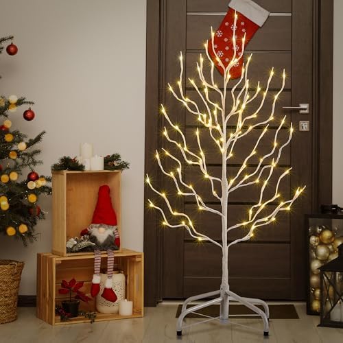 LIGHTSHARE 3FT Star Tree 112 LED Lights Warm White for Home & Christmas Decorations, 3'