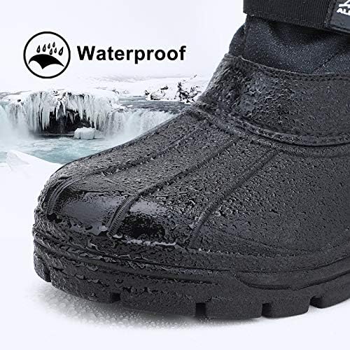 ALEADER Men's Winter Waterproof Insulated Shell Warm Inner Comfortable Outdoor Snow Boots