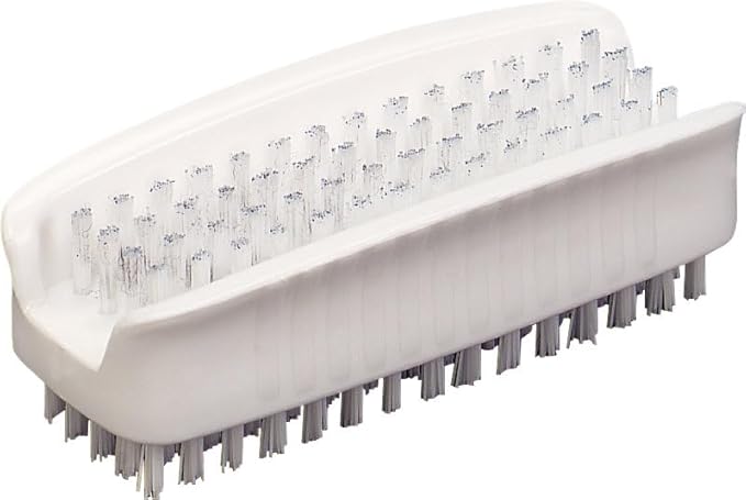 SPARTA 3623900 Plastic Hand Brush, Nail Brush With Polypropylene Bristles For Kitchens, Homes, Restaurants, 3.5 Inches, White, Dual Sided