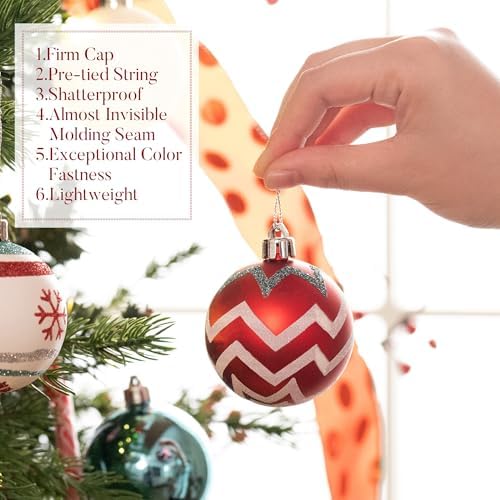 Valery Madelyn 30ct Christmas Ornaments Tree Decorations Set 2 Inch