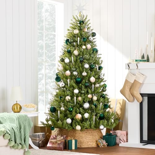 Best Choice Products Premium Nordic Fir Christmas Tree, 7.5ft Unlit Artificial Full Hinged Realistic Holiday Decoration w/ 2,250 Branch Tips