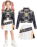Kids Pop Singer Group Costume Girls Halloween Costumes Cosplay Outfit Set