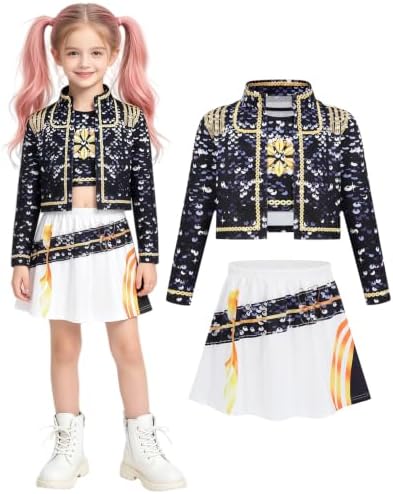 Kids Pop Singer Group Costume Girls Halloween Costumes Cosplay Outfit Set