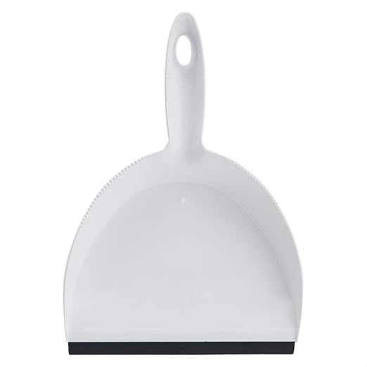Amazon Basics Small Portable Mini Dustpan and Brush Set for Indoor Outdoor Floor Cleaning, Gray, Pack of 2