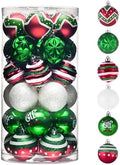 Valery Madelyn 30ct Christmas Ball Ornaments Tree Decorations Set 2.36 Inch