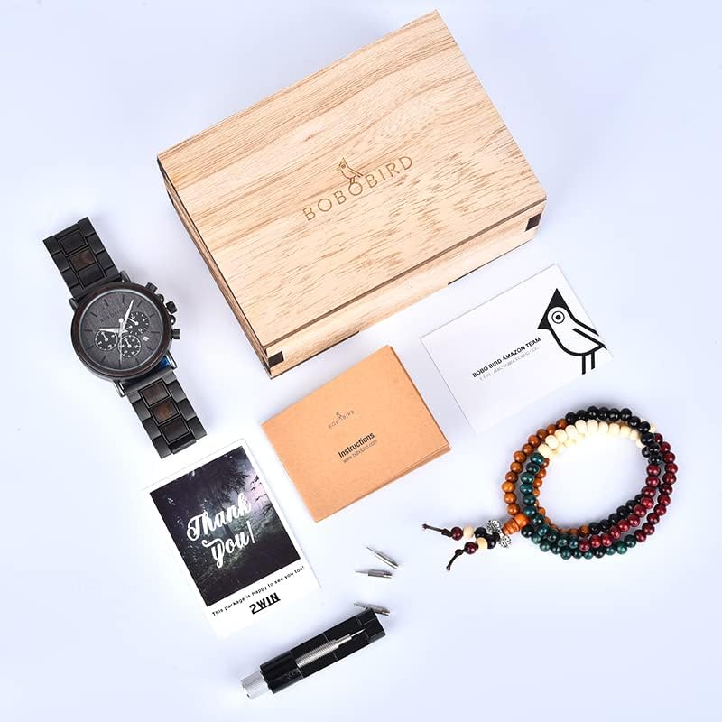 2win Engraved Wooden Watch for Boyfriend My MAN Fiancé Husband Customized Personalized Wood Watches for Men Birthday Anniversary Personalized Watch