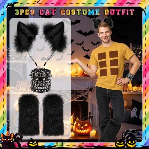 18 Pcs Halloween Rainbow Cat Costume Outfit Funny Couples Halloween Costume